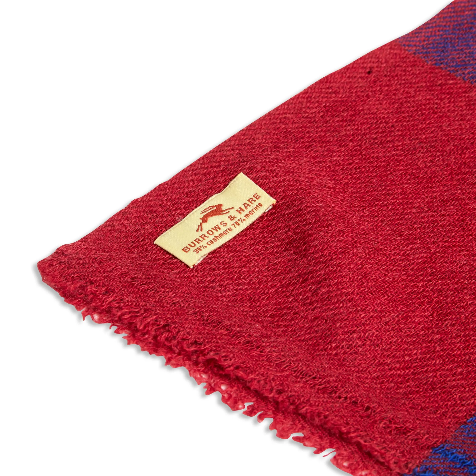 Cashmere & Merino Wool Scarf - Tartan Red