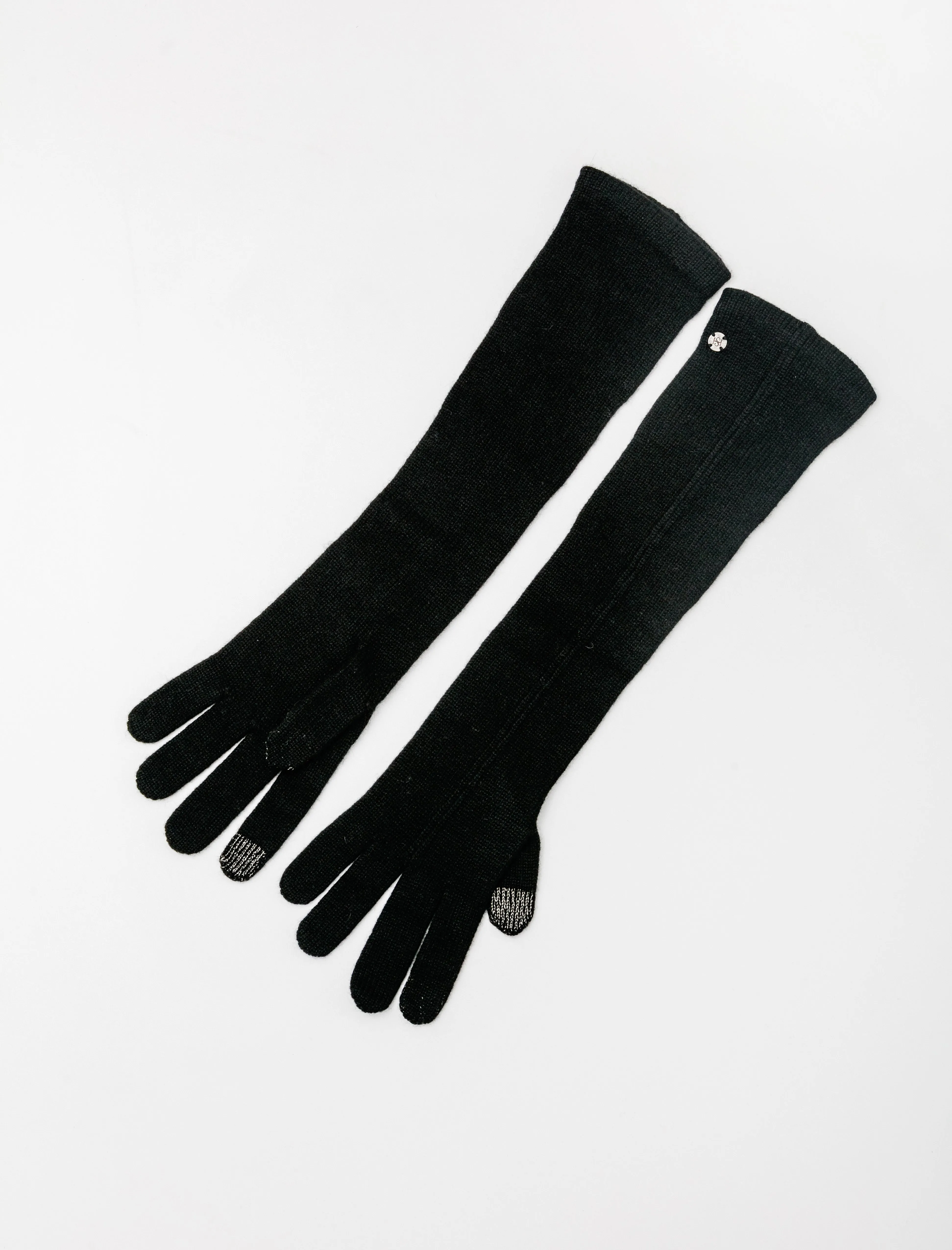 Cashmere Long Gloves Black