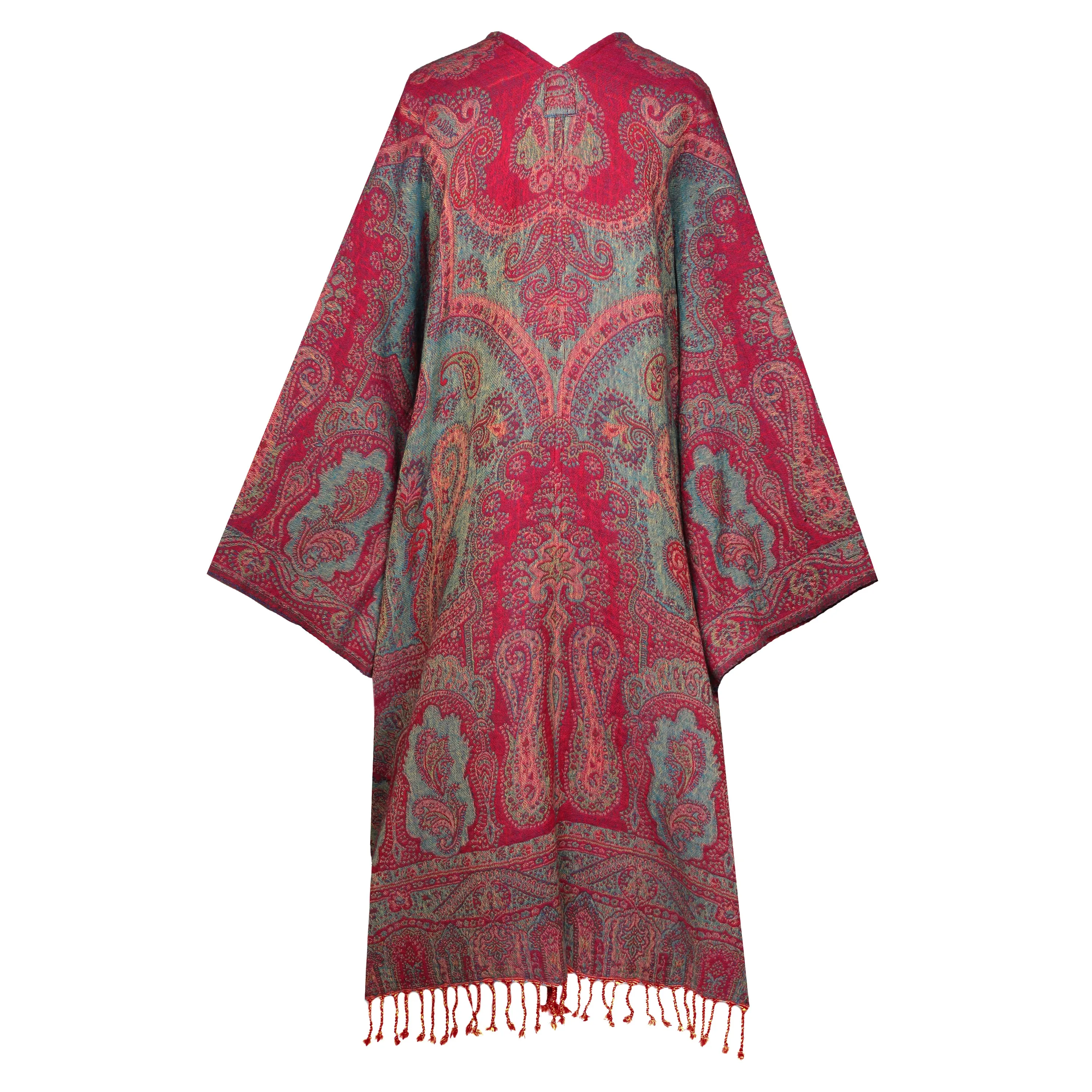 Celesia Paisley Boiled Wool Kimono Coat