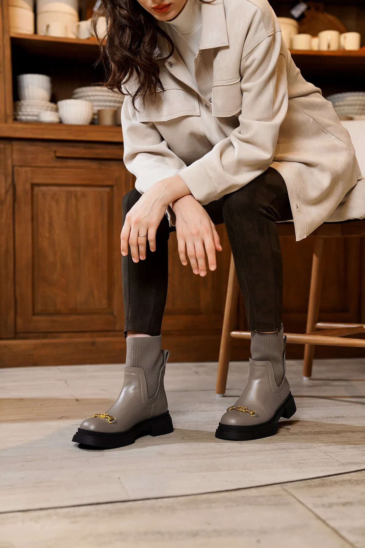 Chelsea Boots - Taupe