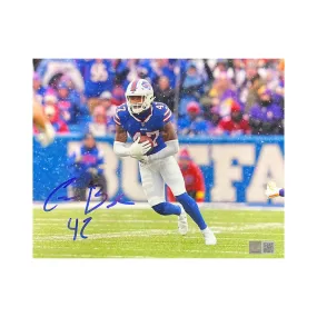 Christian Benford Signed Catching in Snow Photo