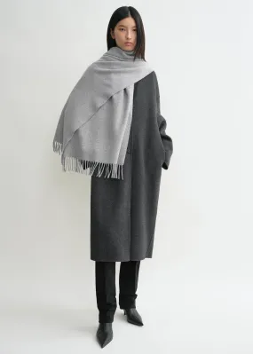 Classic wool scarf light grey mélange