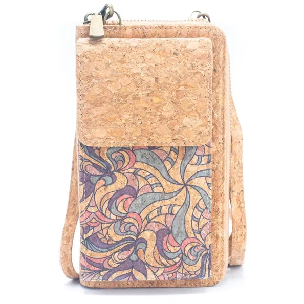 Crossbody Cork Zipper Wallet 2239