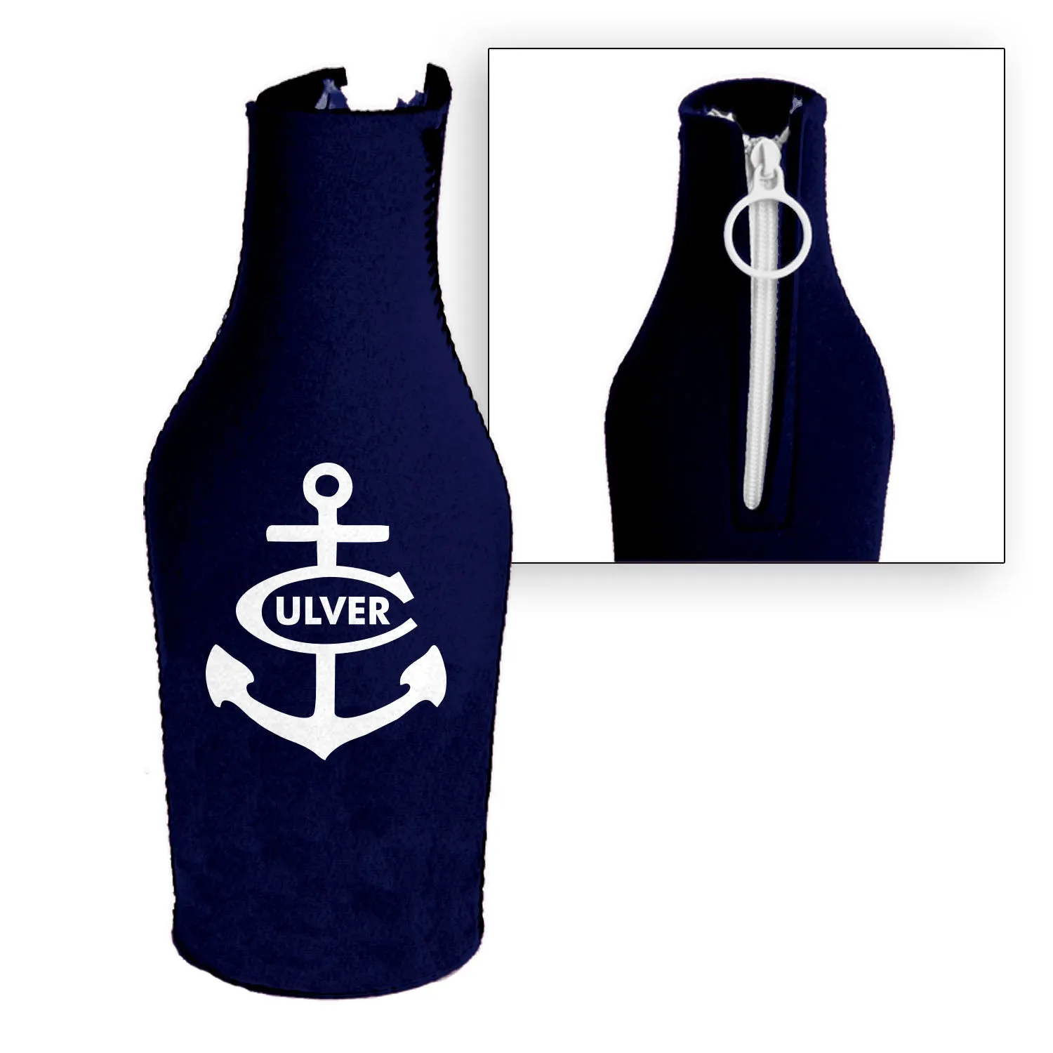 CSSC Navy Zipper Koozie