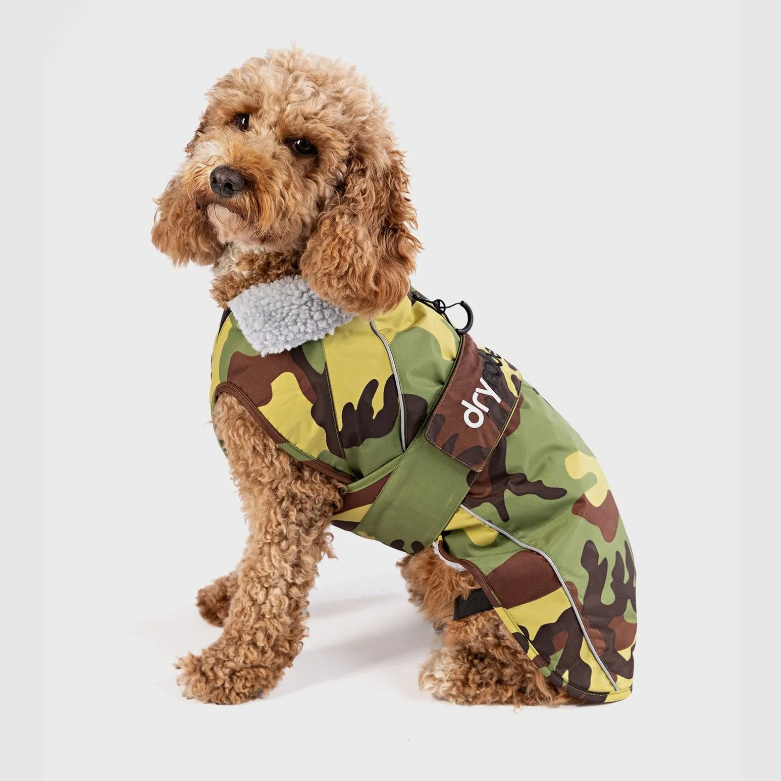 Dryrobe Dog Coat - Camo Grey