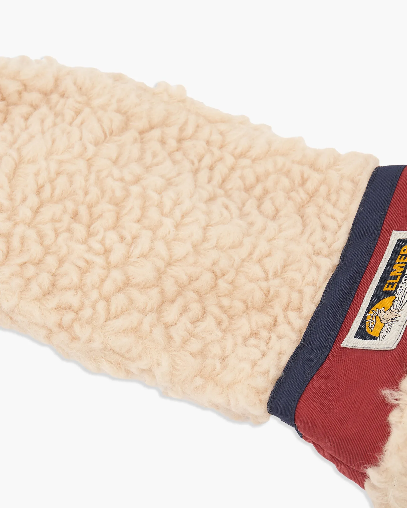 Elmer Teddy Mitten Gloves - Beige / Wine