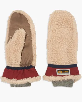 Elmer Teddy Mitten Gloves - Beige / Wine