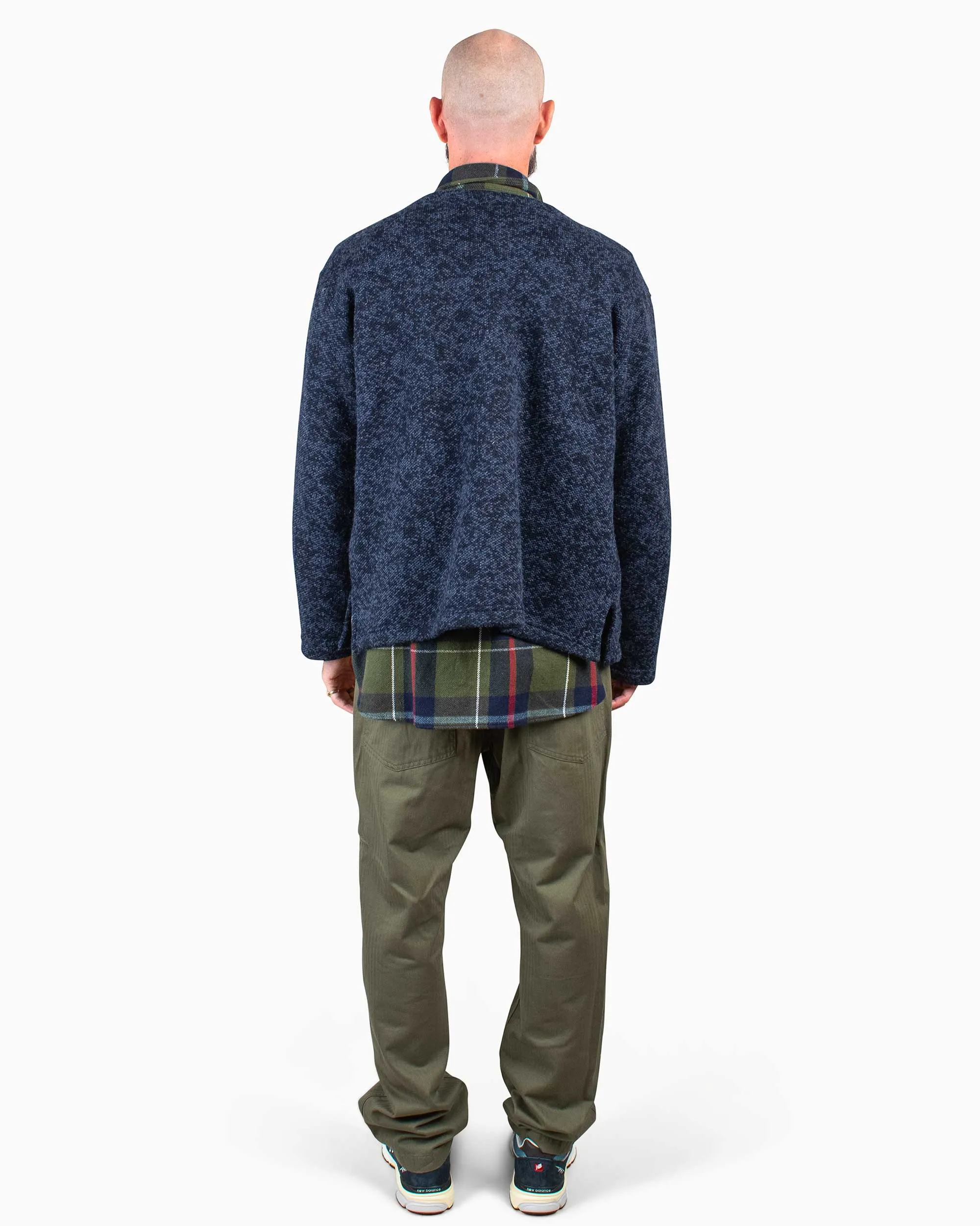 Engineered Garments Knit Cardigan Heather Navy Sweater Knit