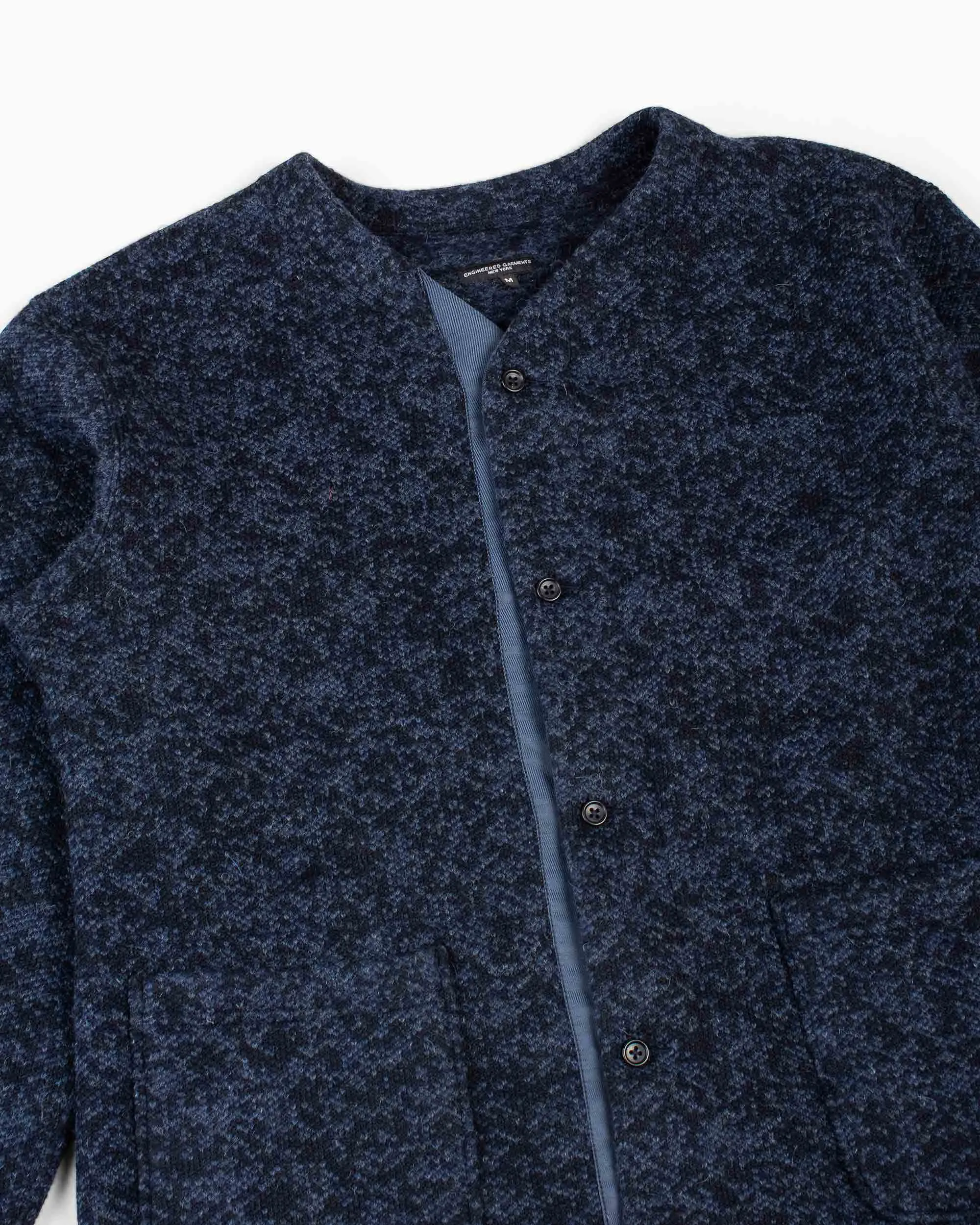 Engineered Garments Knit Cardigan Heather Navy Sweater Knit