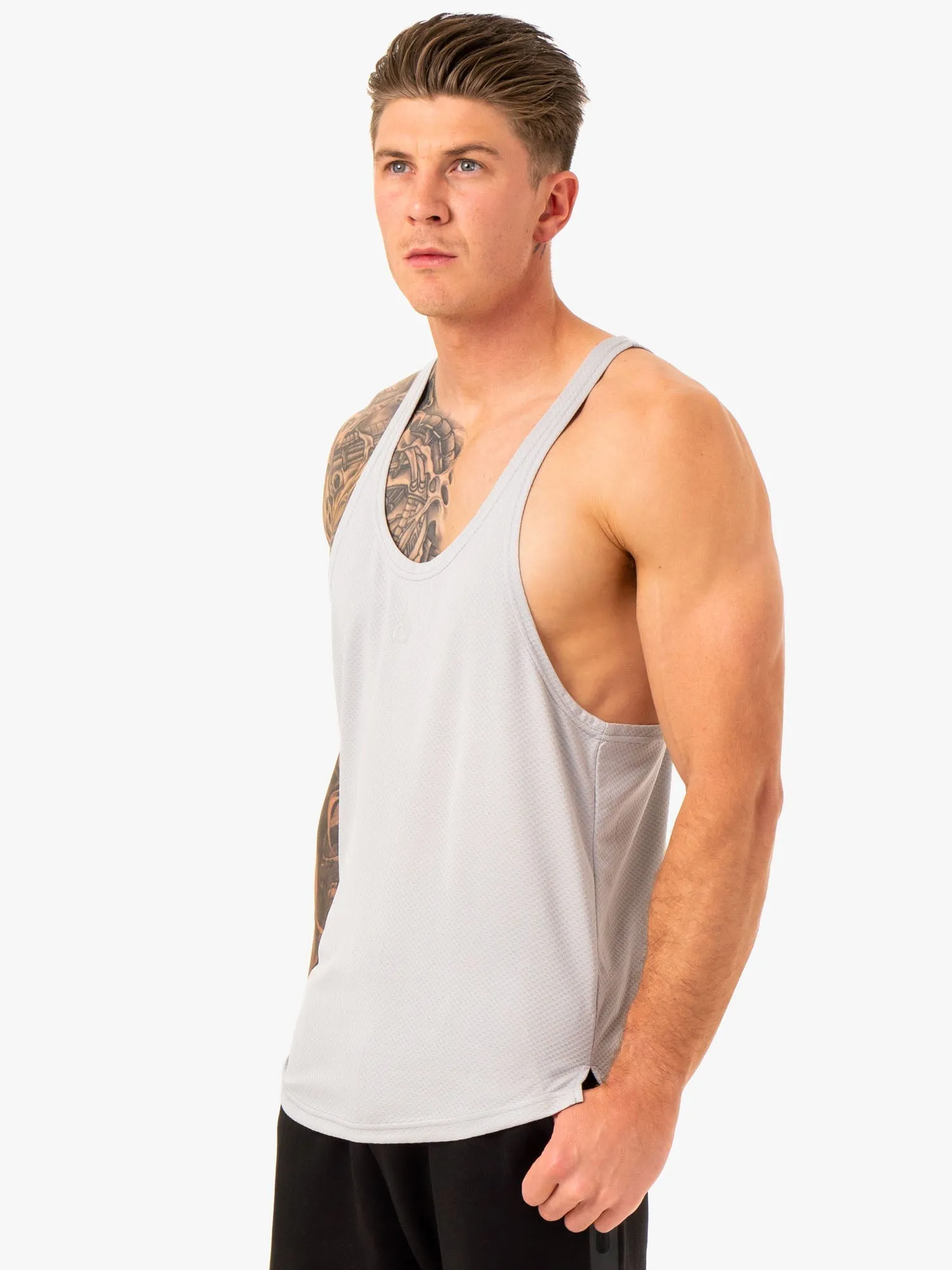 Enhance Stringer T-Back - Snow Grey