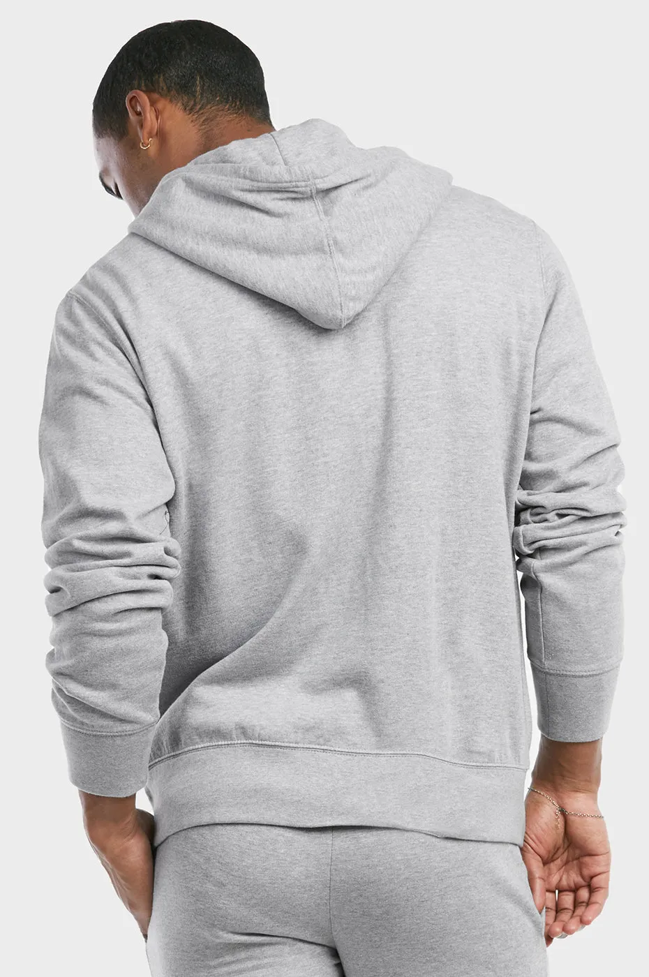 ET TU MEN'S LIGHTWEIGHT FLEECE ZIPPER HOODIE (HD2020E_H.GRY)