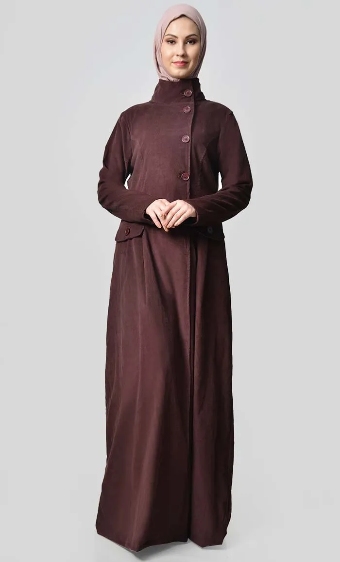 Fall Front Zipper corduroy  Jilbab