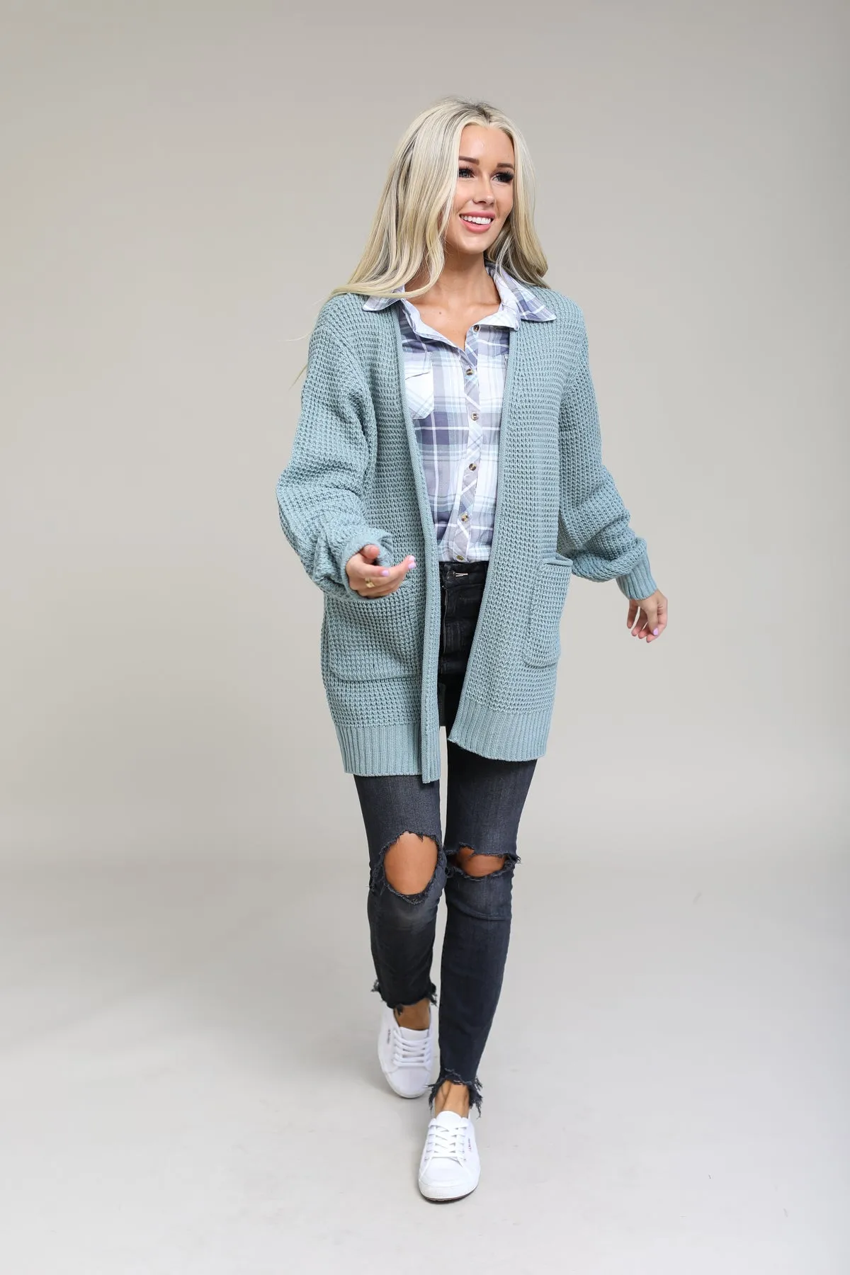 Fallbrook Waffle Cardigan