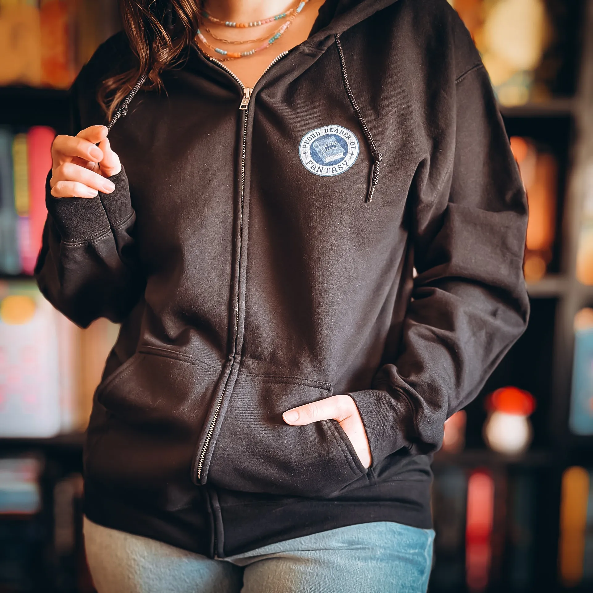 Fantasy Reader Zip Hoodie