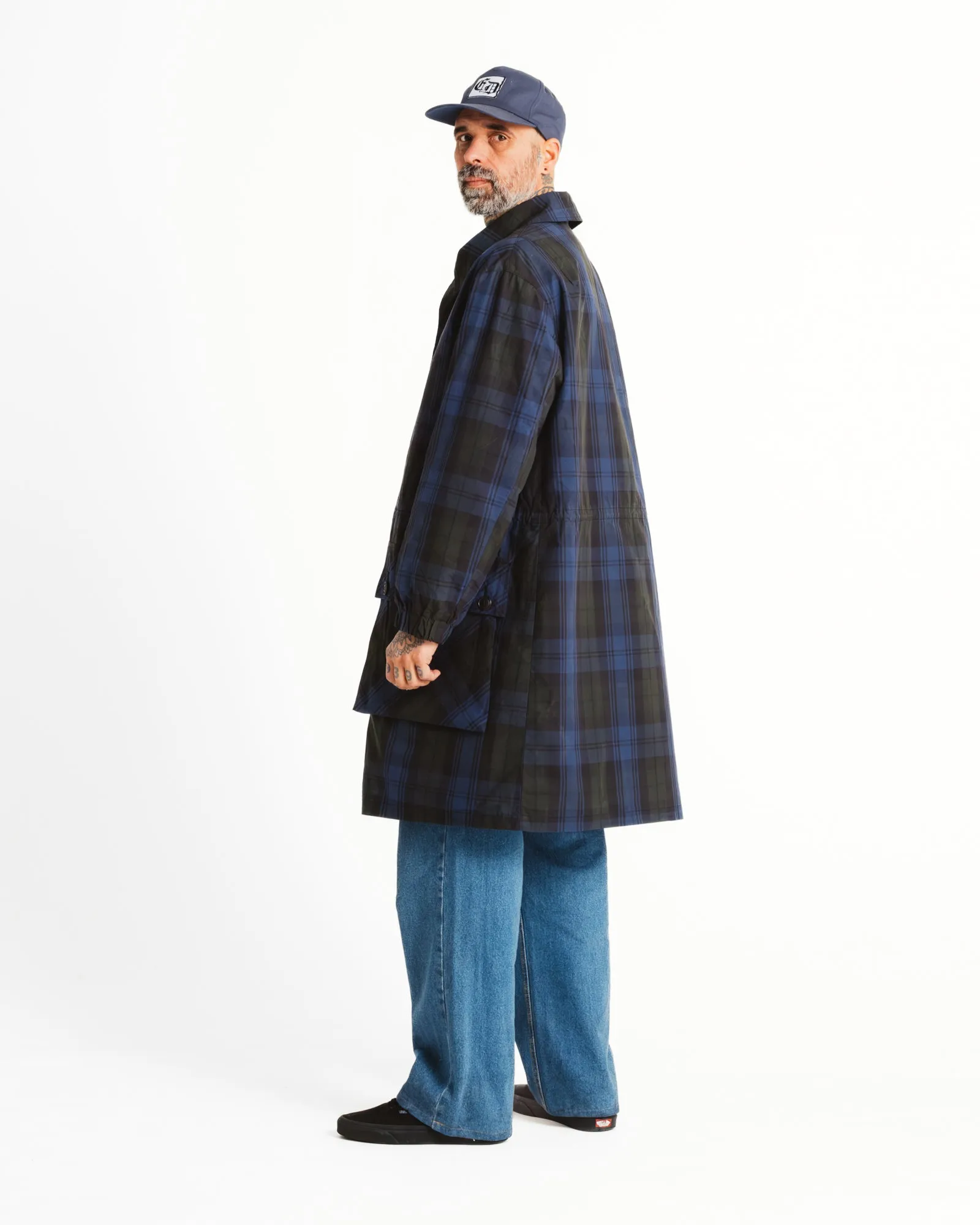 Field Coat Wax Check Blue