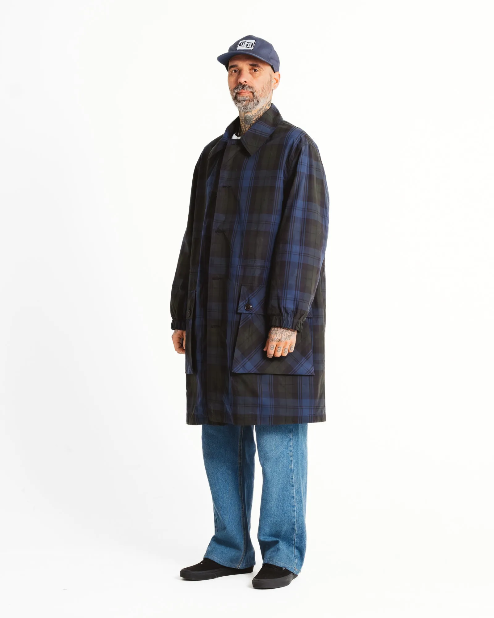 Field Coat Wax Check Blue