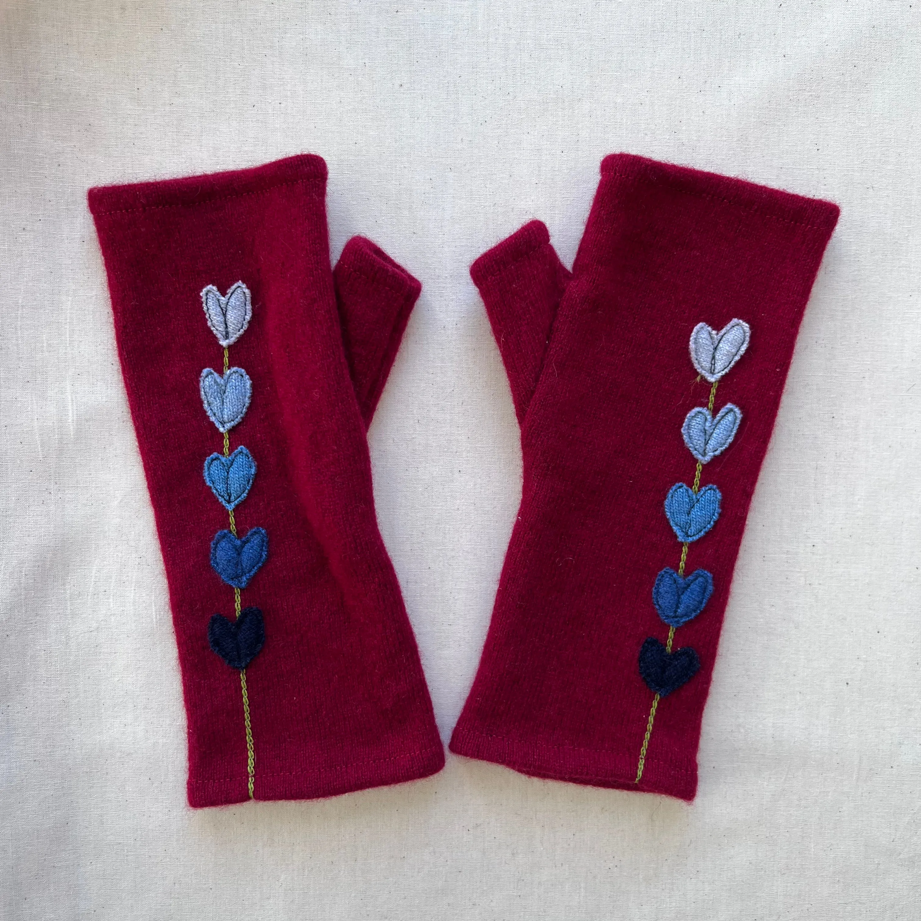 Fingerless Cashmere Gloves "Petals"