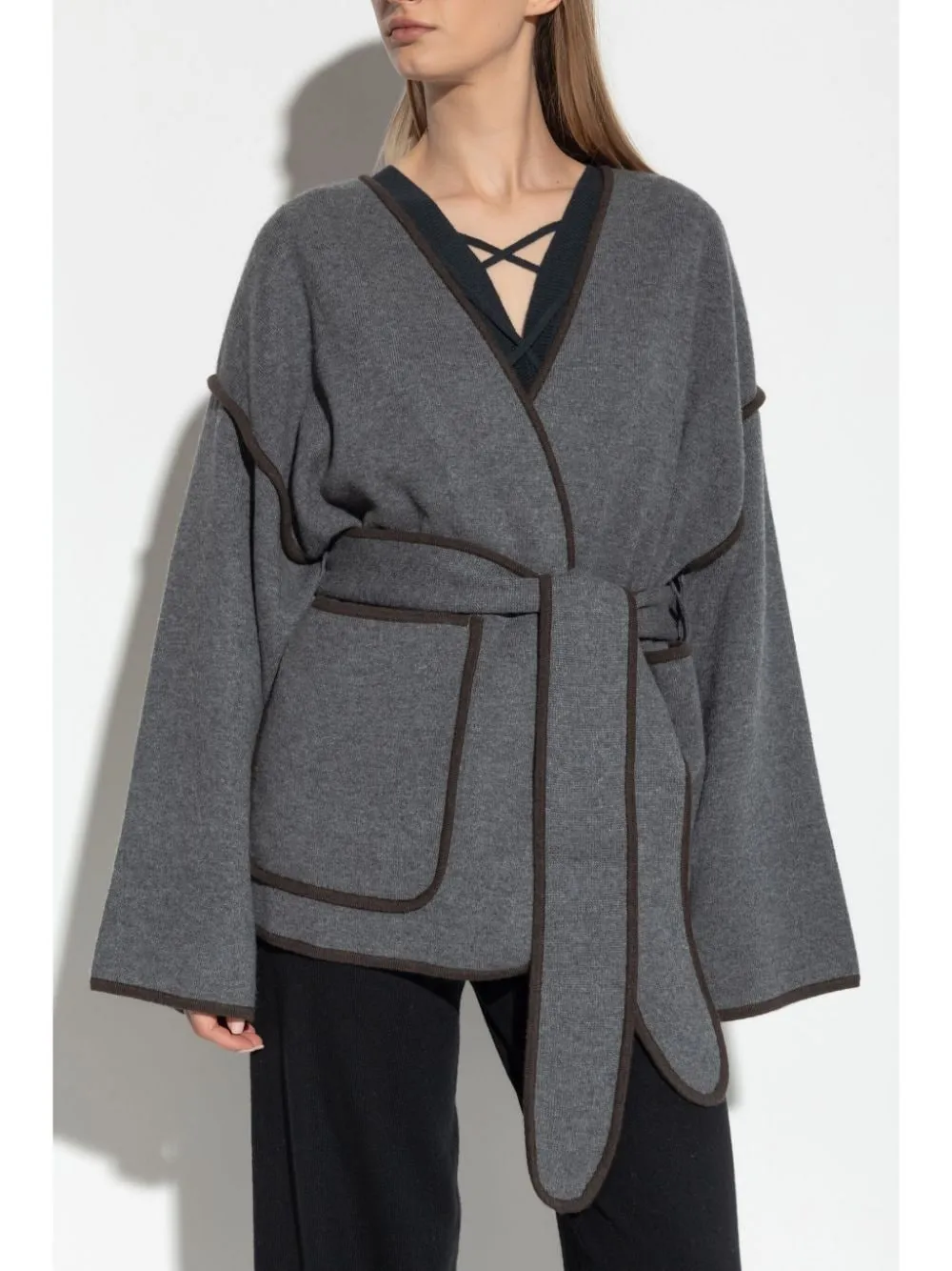 Fiora Coat in Graphite/Wood