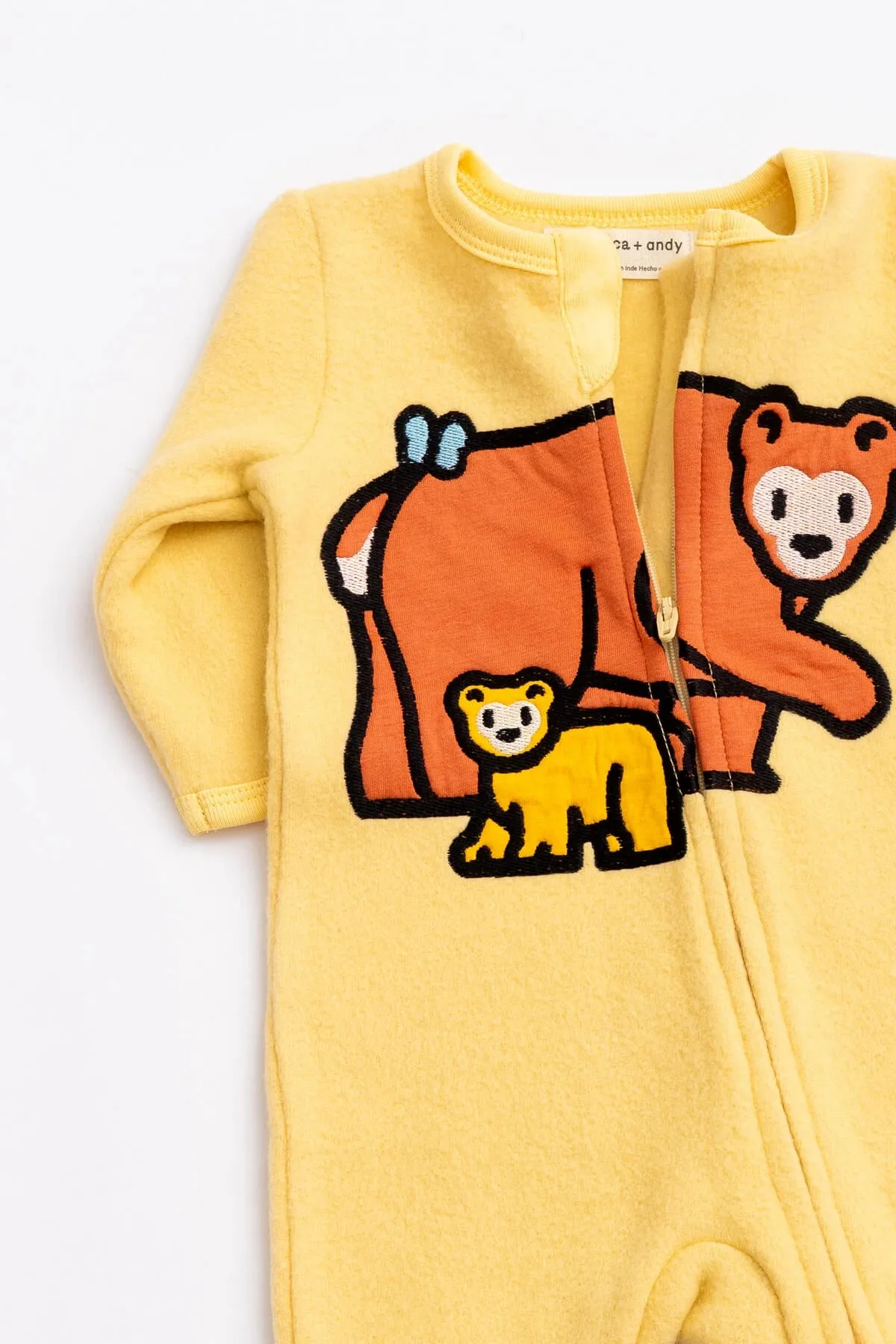 Fleece Zipper One-Piece_Forest Friends