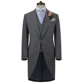 Grey Super 140's Wool Morning Coat