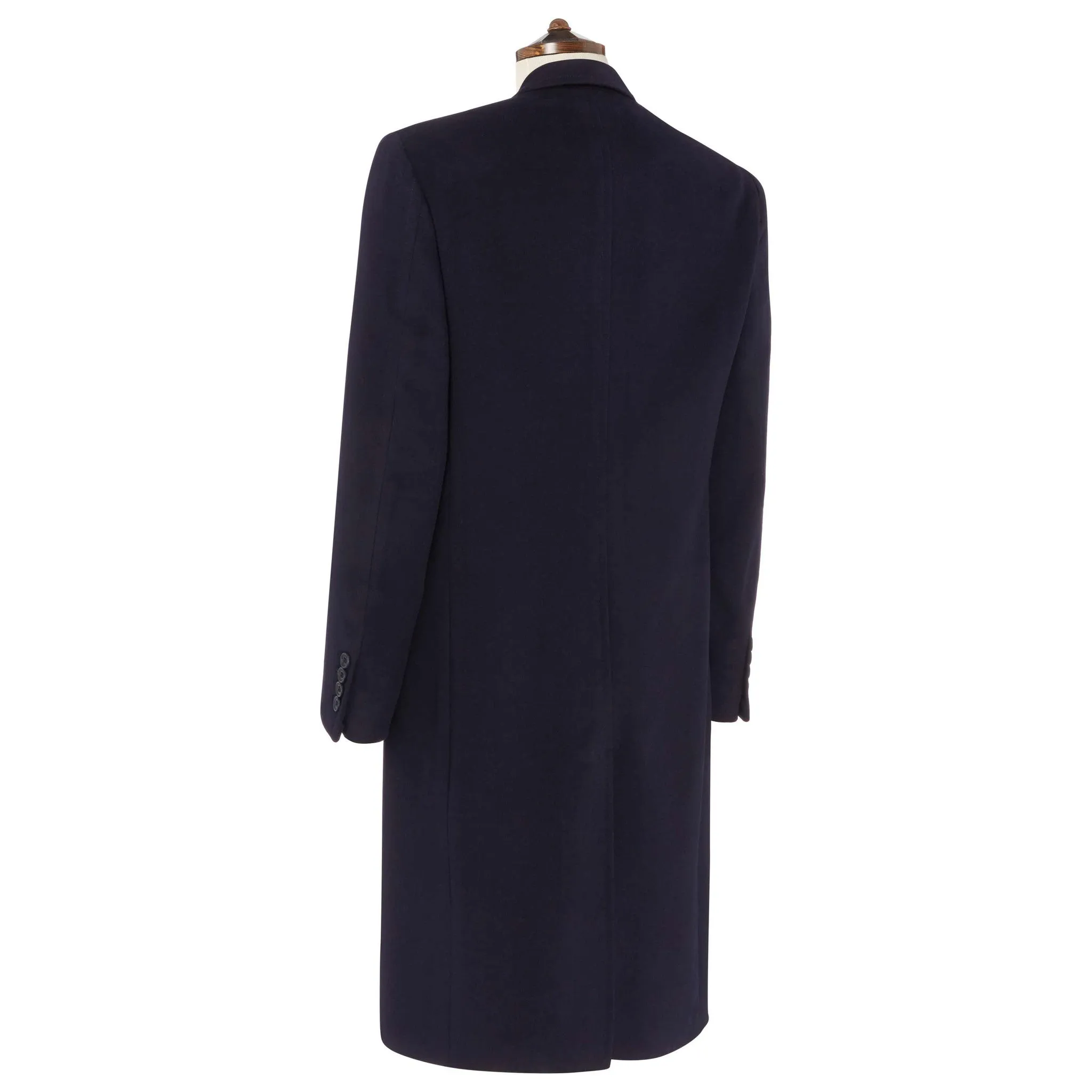 Halesworth Navy Wool Cashmere Coat