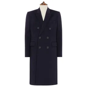 Halesworth Navy Wool Cashmere Coat