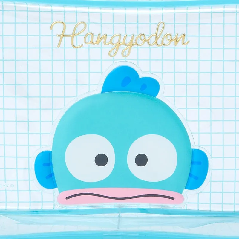 Hangyodon Clear Grid Zipper Pouch