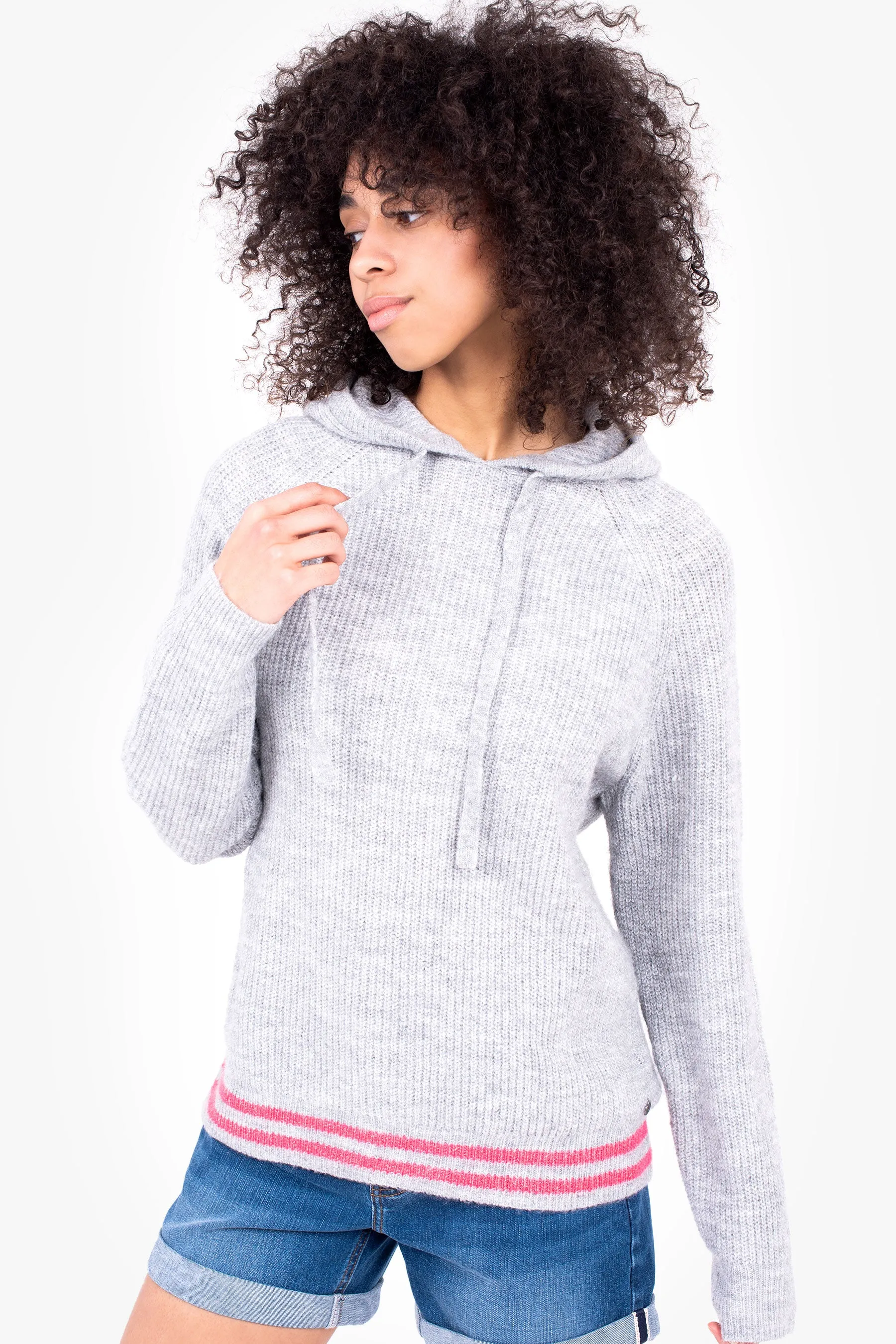 Heather Knitted Hoodie