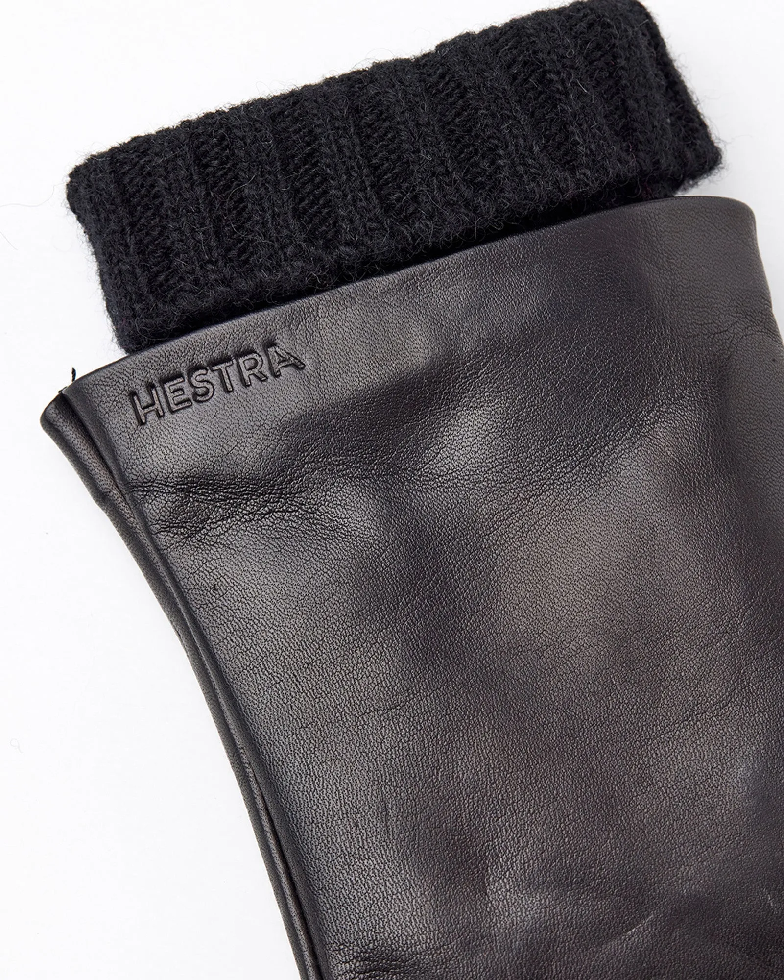 Hestra Womens Megan Wool Lined Hairsheep Leather Gloves - Black