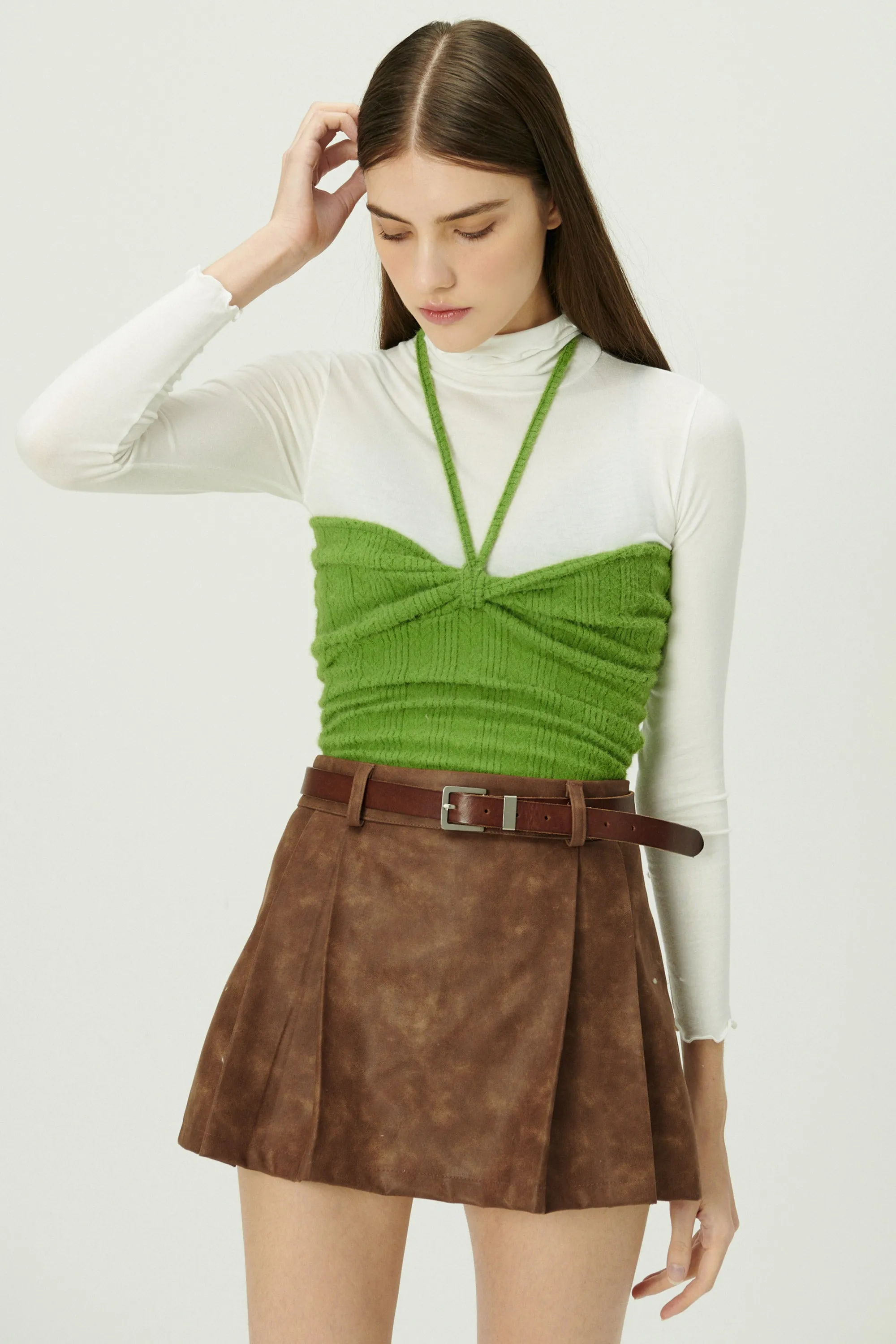 Isabella Front Knot Knitted Top