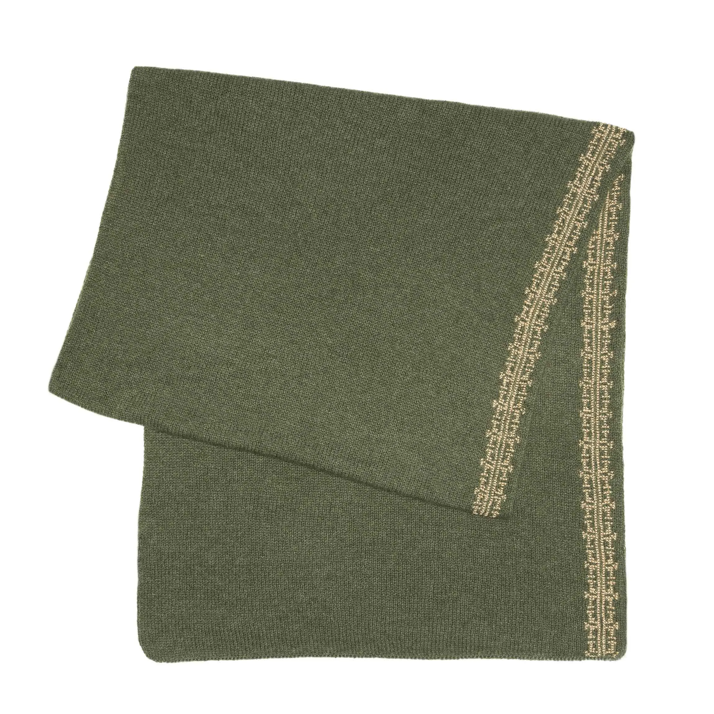 KHAKI CASHMERE SCARF