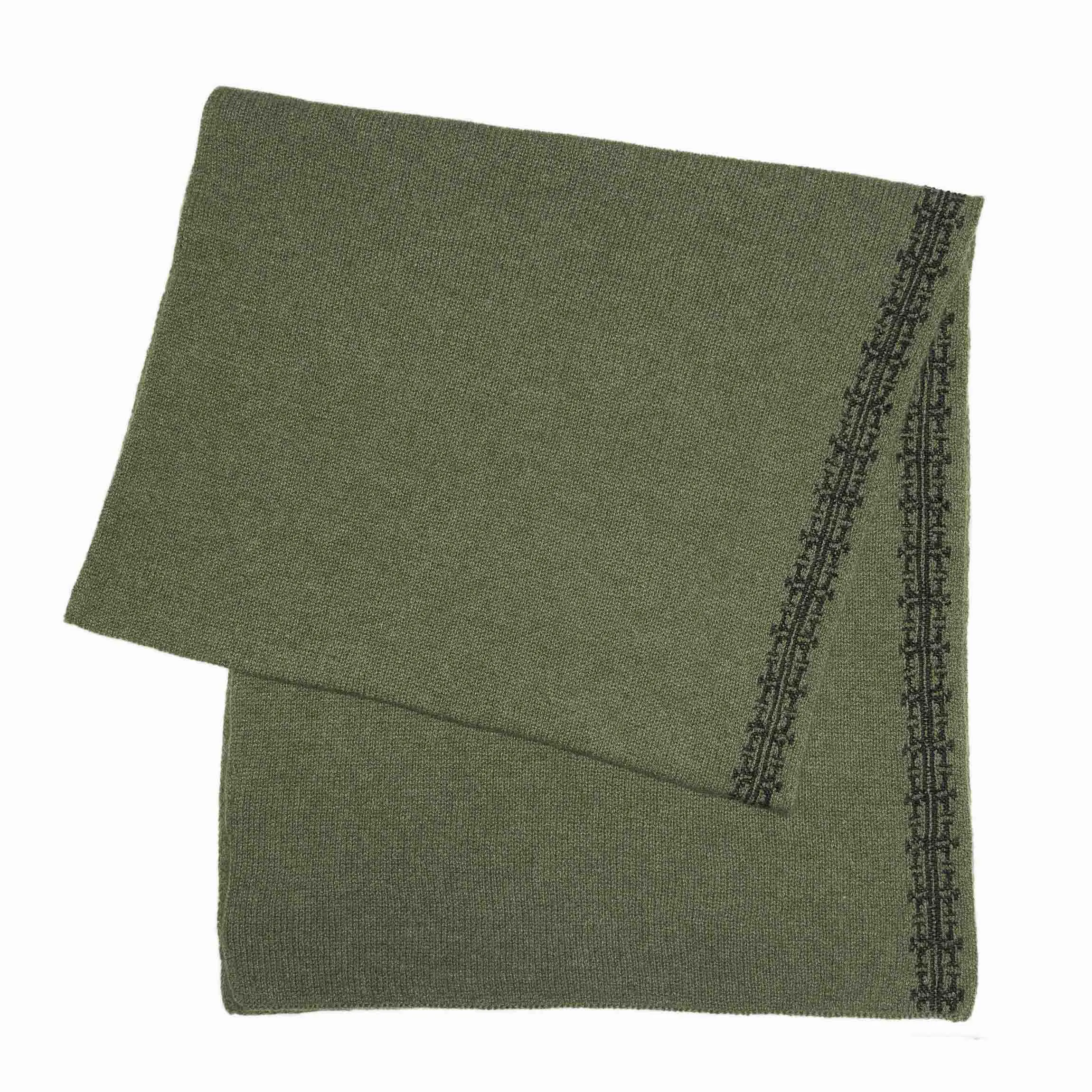 KHAKI CASHMERE SCARF