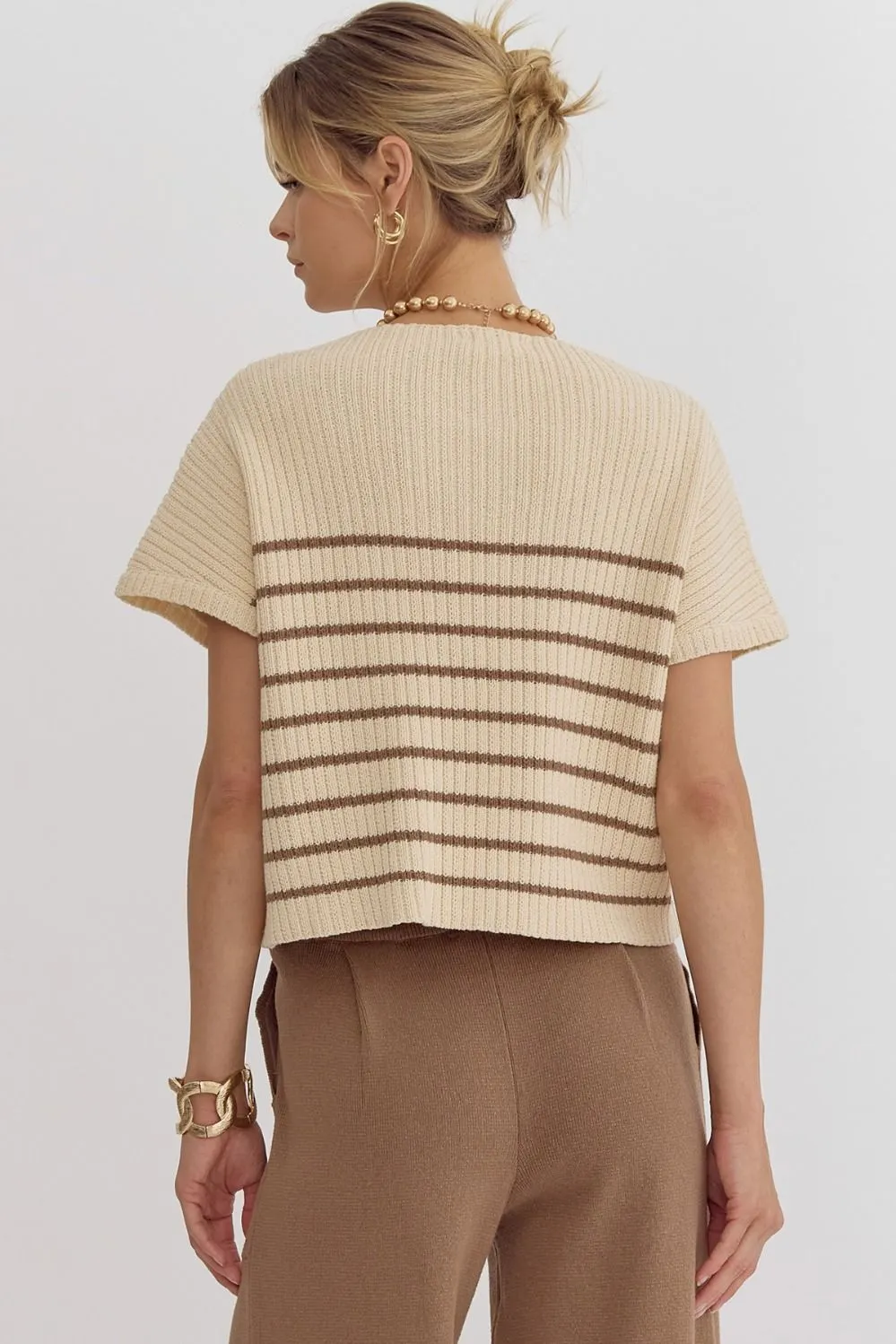 Knitted Mock Neck Top