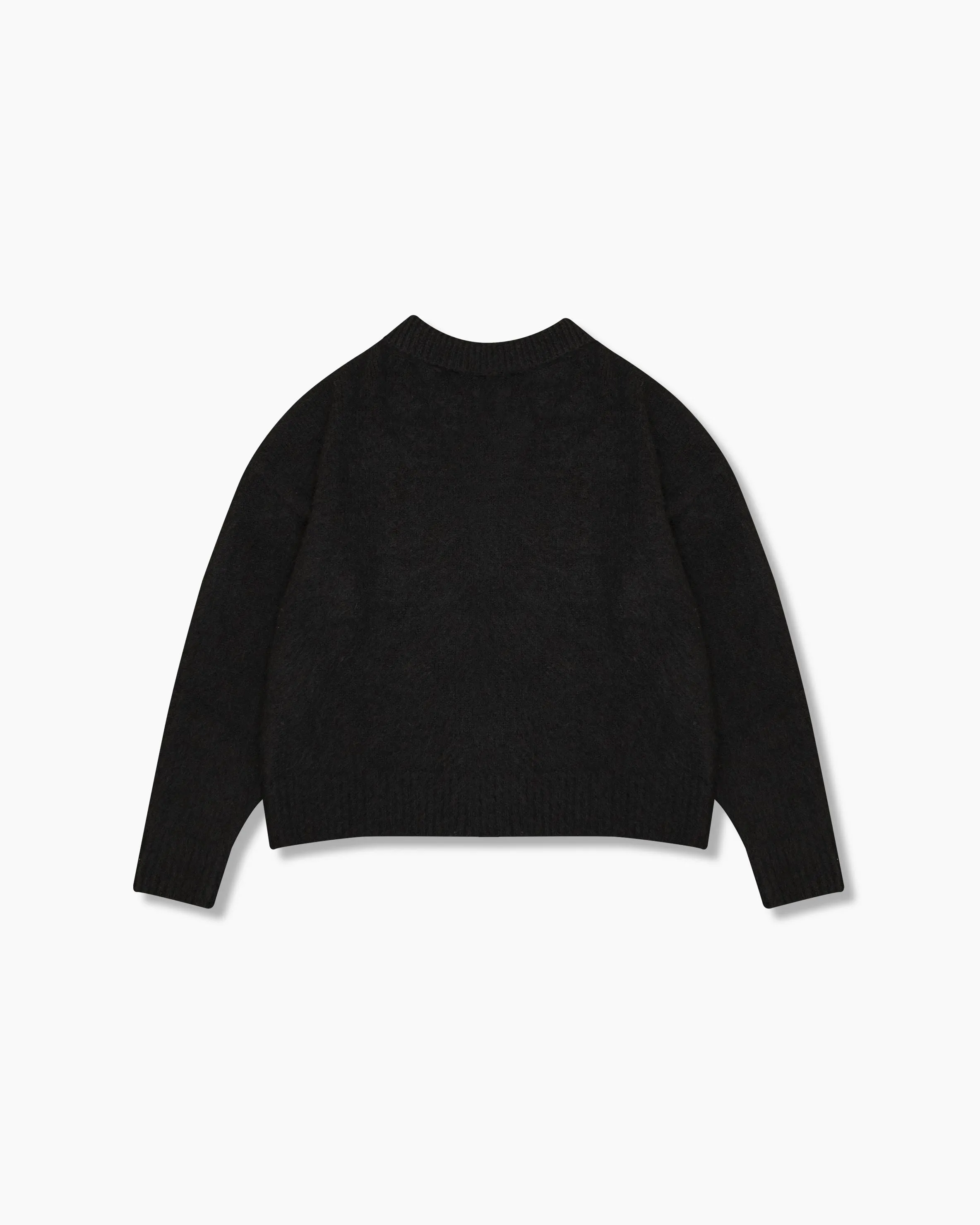 Knitted Mohair Polo - Obsidian