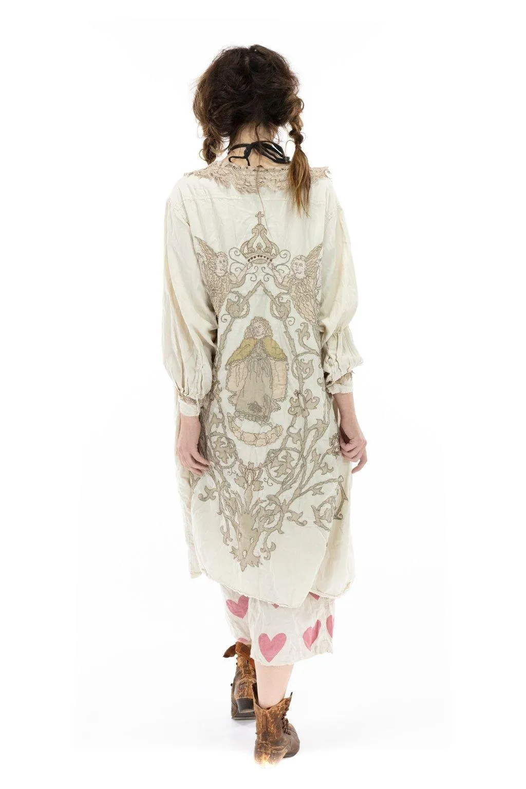 Leola Embroidered Smock Coat