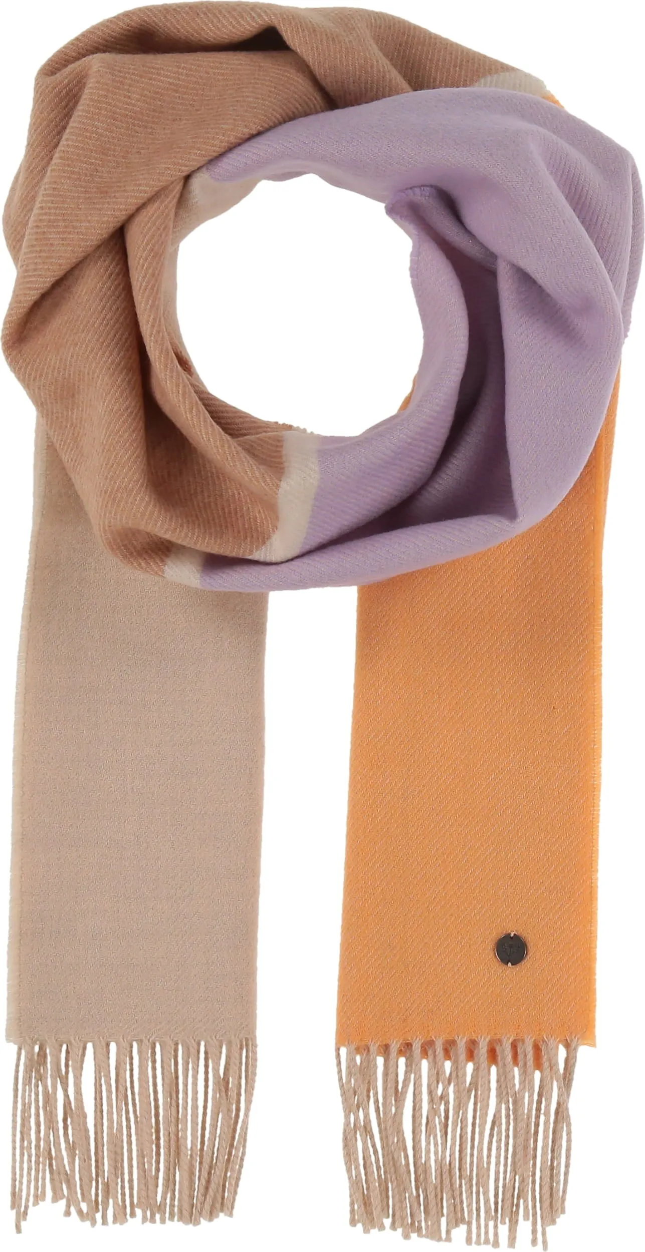 Line Block Wool Twill Scarf