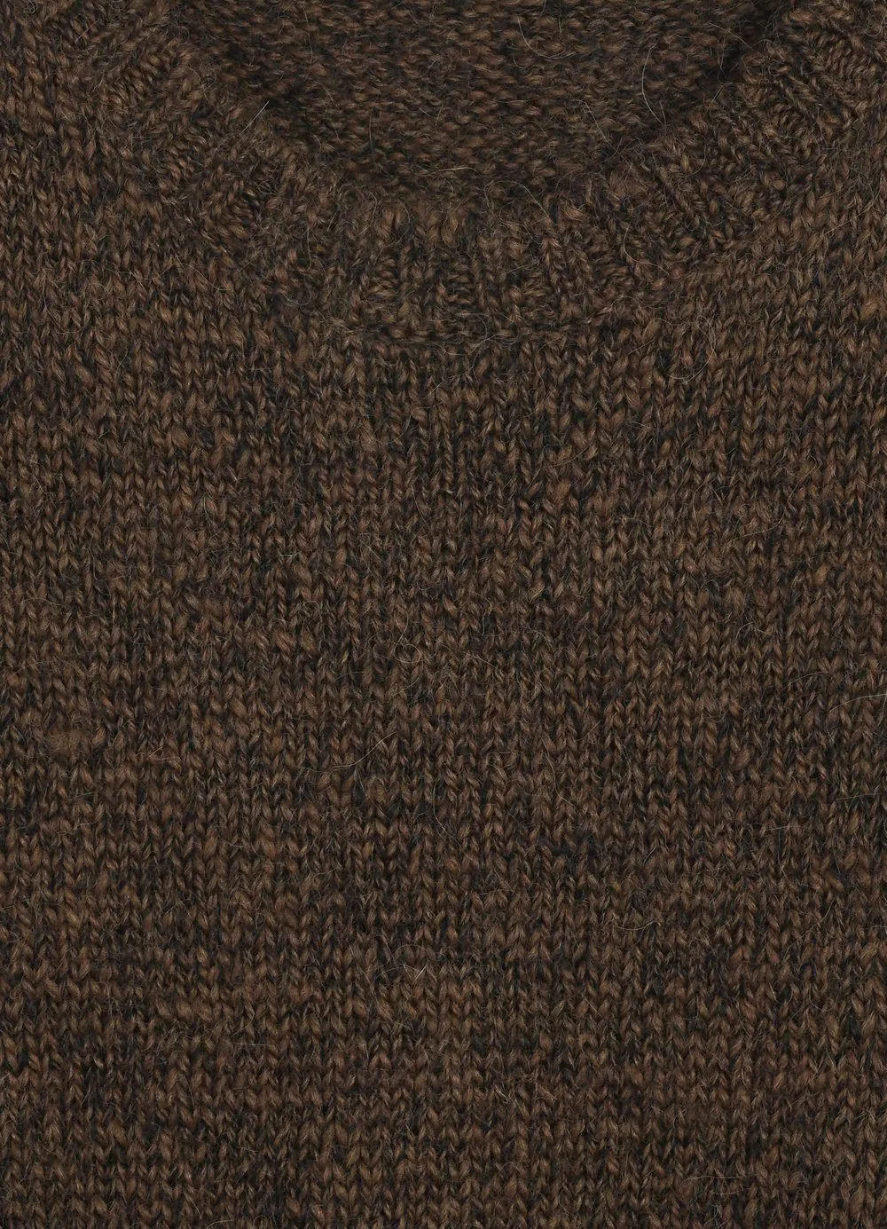 MATTIAS | Knitted Crew Neck Sweater | Tobacco