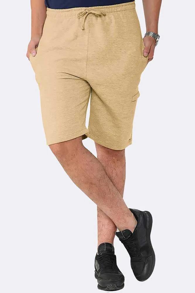 Men Drawcord Side Zipper Plain Shorts [Pack of 8]