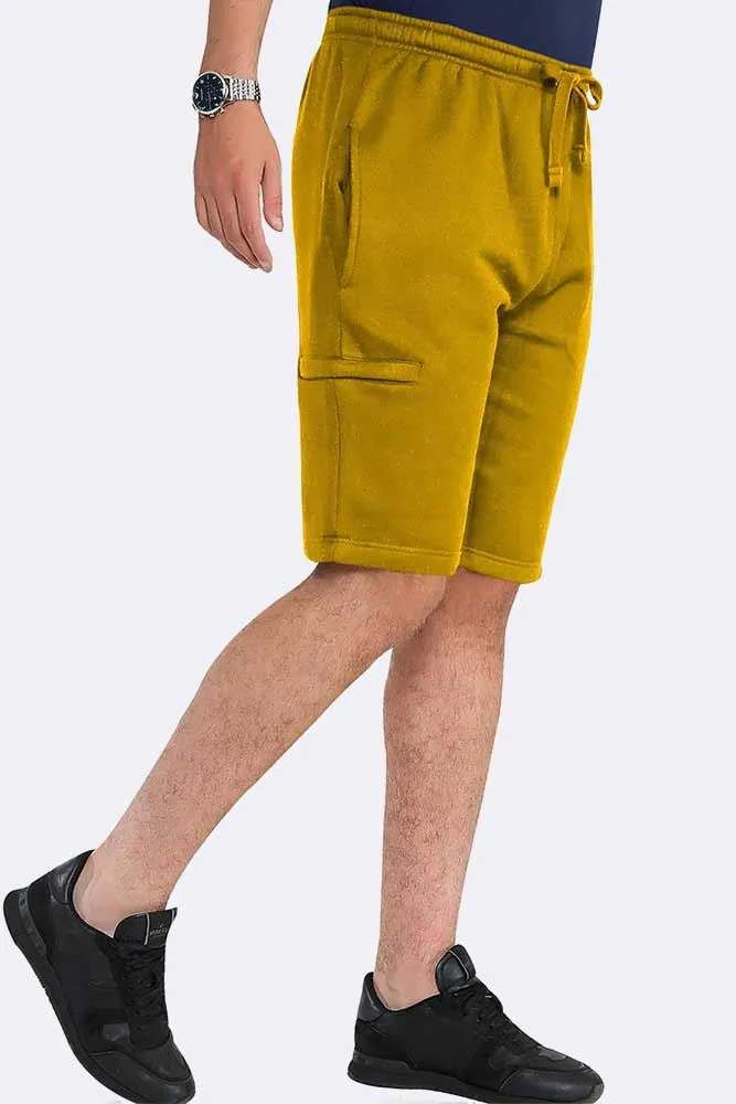 Men Drawcord Side Zipper Plain Shorts [Pack of 8]