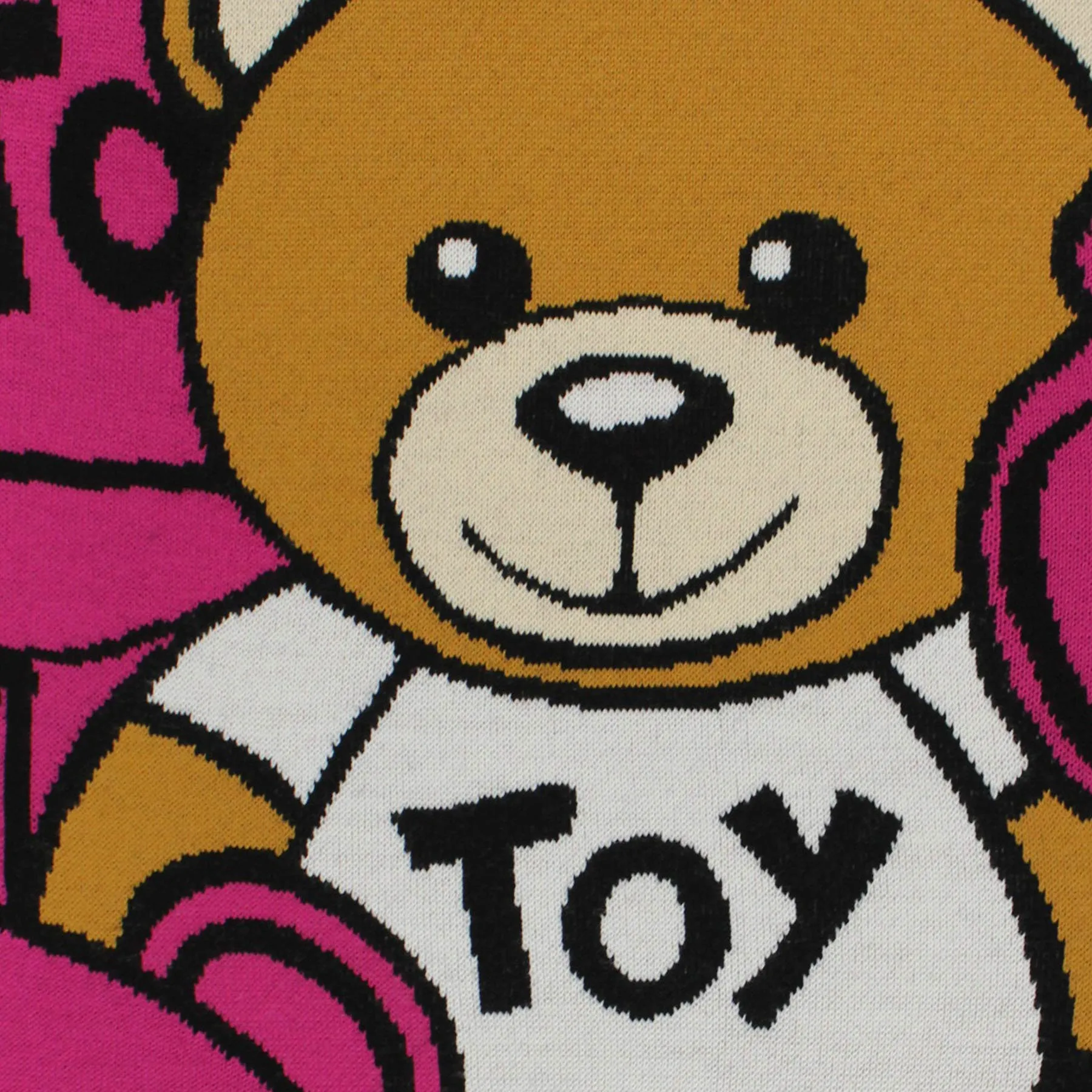 Moschino Wool Scarf Hot Pink Toy Teddy Bear SALE