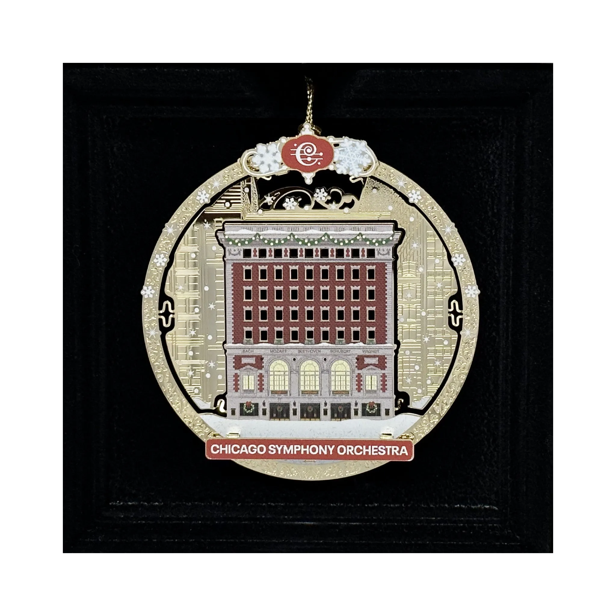 Orchestra Hall Snow Globe Ornament