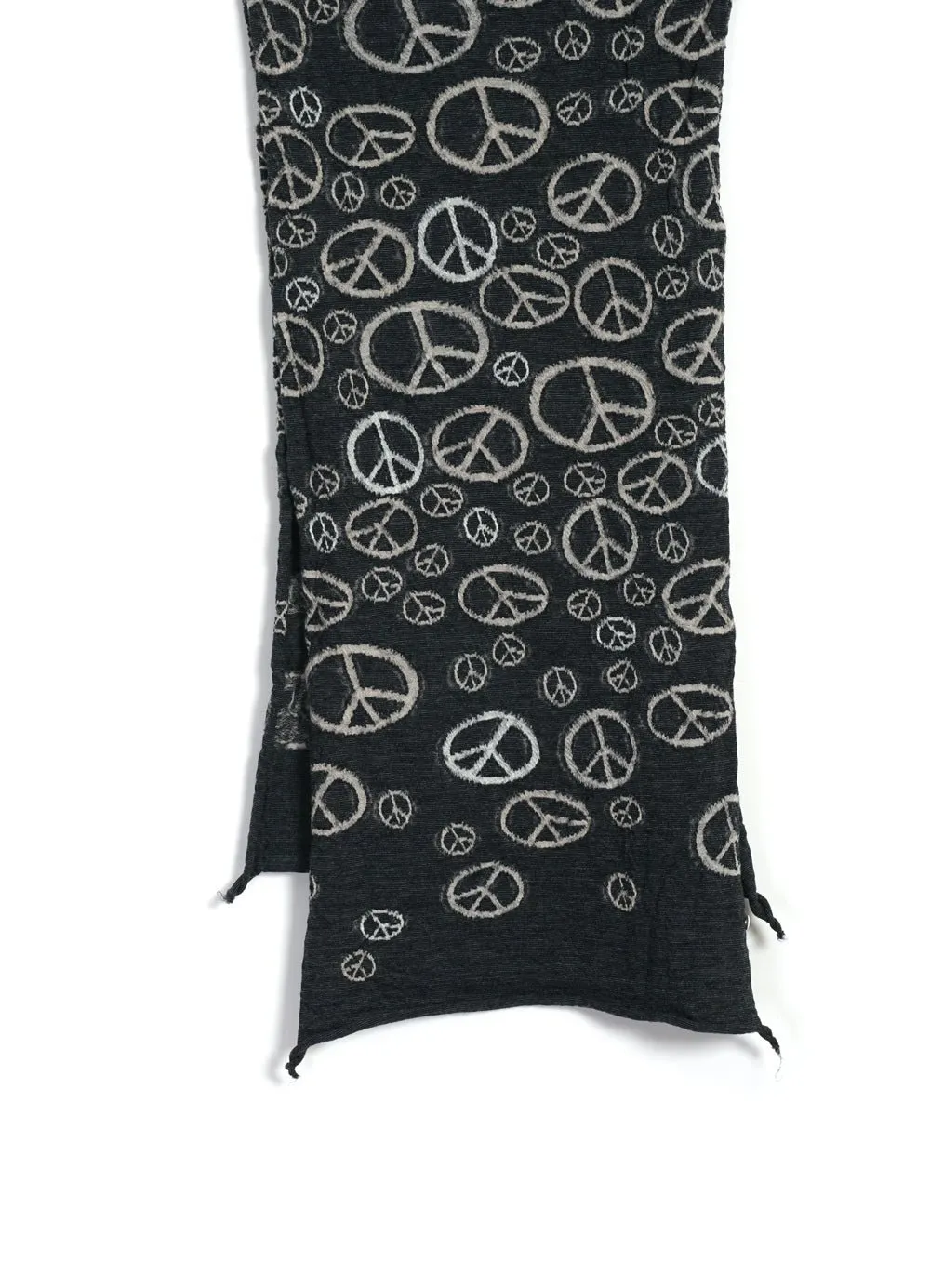 PEACE | Compressed Wool Scarf | Black