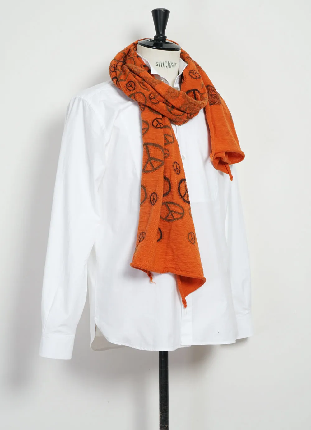 PEACE | Compressed Wool Scarf | Orange