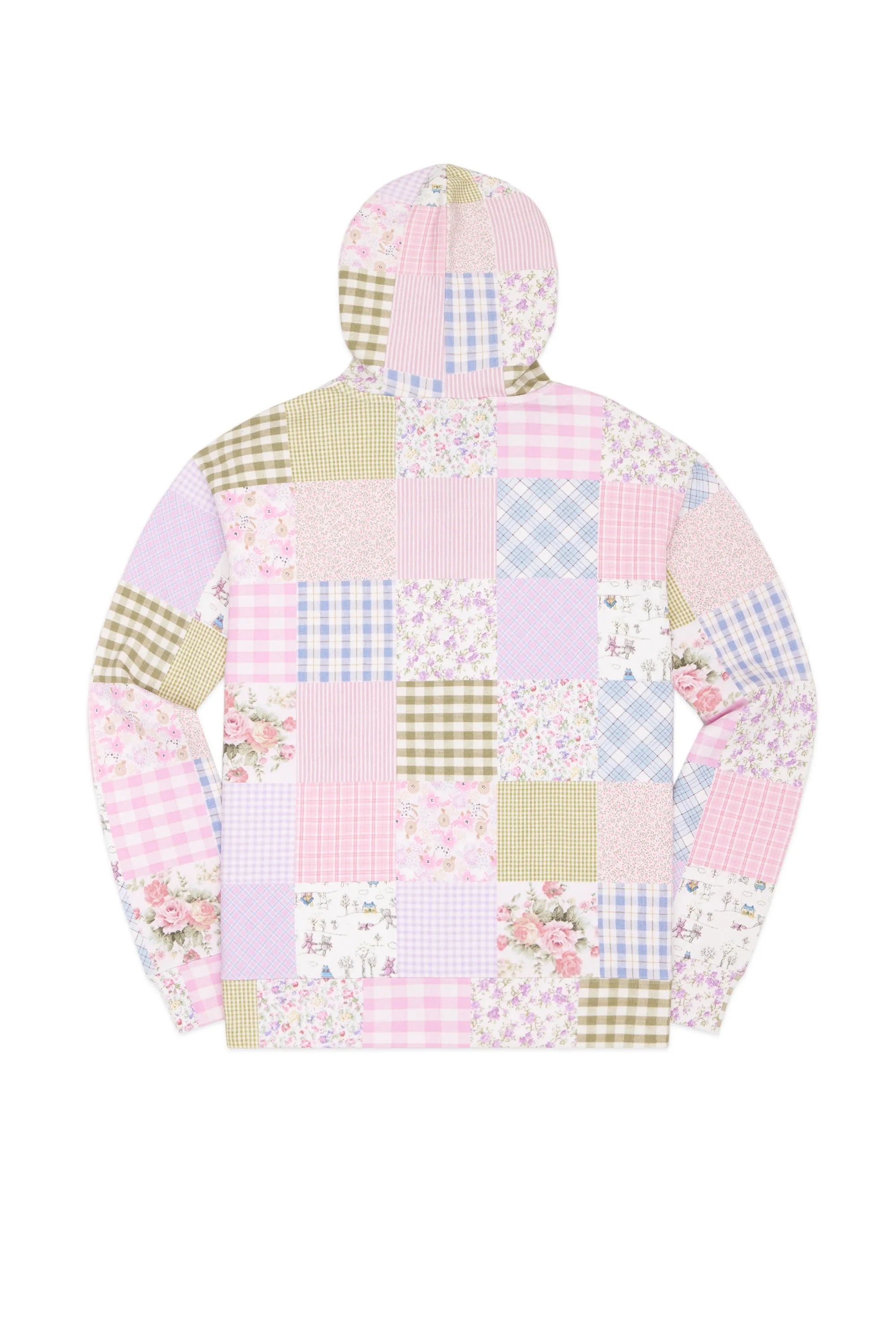 Quilt Print Zip Hoodie