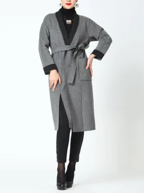 Relaxed-fit  Reversible Woolen Coat