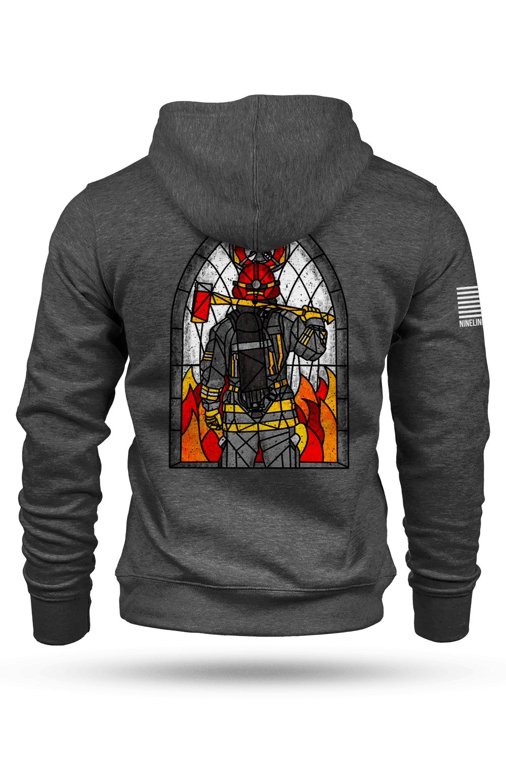 Stained Glass Firefighter - Hoodie