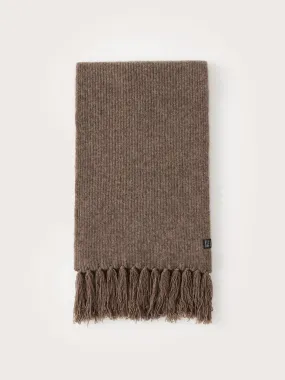 The Yak Wool Scarf in Dark Taupe