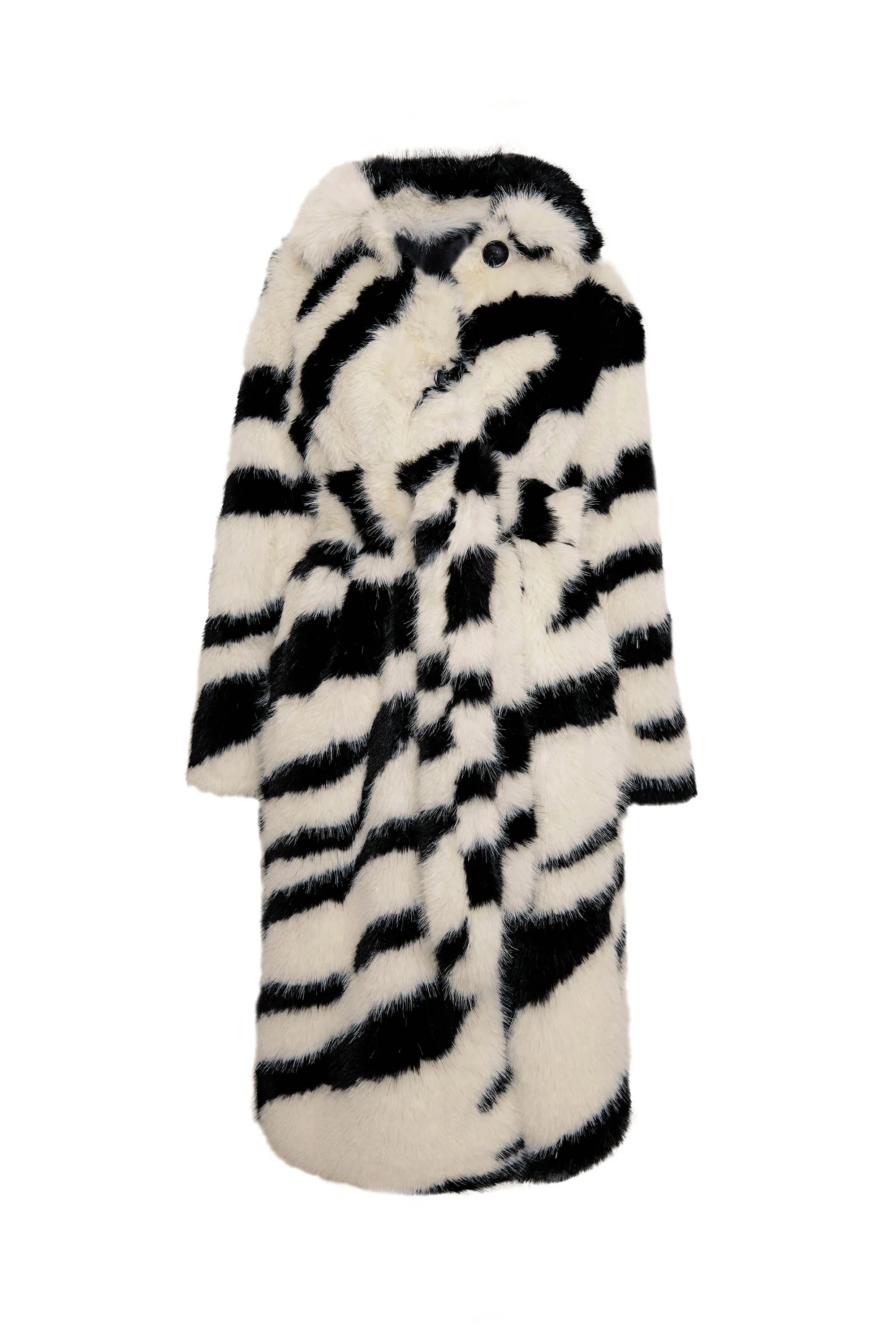 Tiger Long Faux Fur Coat