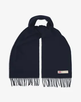 UK Wool Scarf - Lowlands in Navy