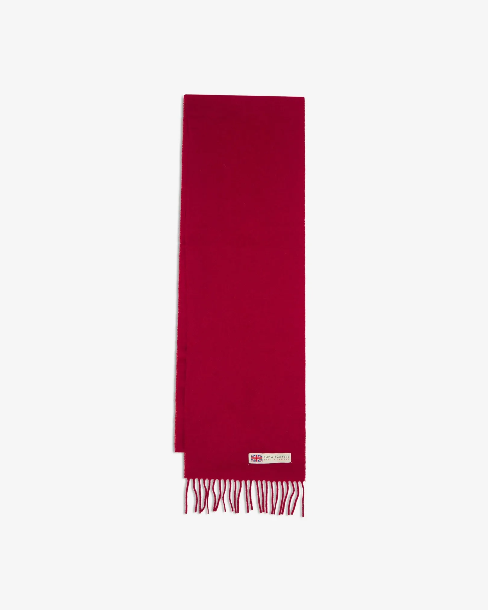 UK Wool Scarf - Lowlands in Scarlet